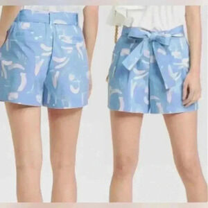 Women's High-Rise Pleat Front Shorts -‎ A New Day Blue 6